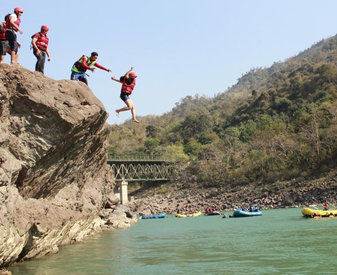 Cliff Jumping in Rishikesh